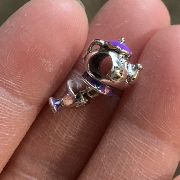 NWOT Disney, Beauty and the Beast Mrs. Potts and Chip Dangle Charm Silver 925 - Picture 11 of 14